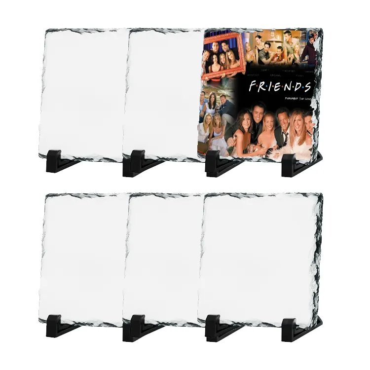 صورة مصورة حجرية فارغة بيضاء بتسامي شكل مربع مقاس 20×20 سم للطباعة بنفسك لتزيين المنزل