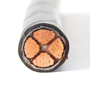 Blindada 4 + 1 5 core 25mm2 35mm2 50mm2 70mm2 185 sq mm xlpe cabo elétrico isolado PVC cabo de alimentação de cobre cabo