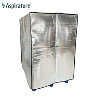 Couverture de palette réfléchissante réutilisable en aluminium plaqué, isolation thermique pour la logistique de la chaîne du froid