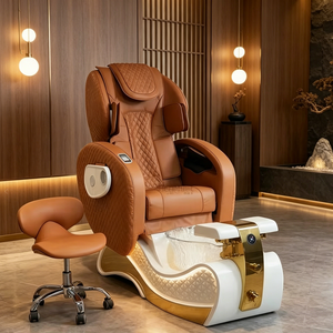 Fauteuils de pédicure électriques de luxe grand format avec massage intégral du corps et de la tête, canapé de massage chinois avec bol de spa pour les pieds - Product Image 5