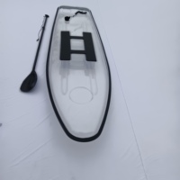 Planche à pagaie transparente en polycarbonate Planche de SUP transparente Planche de pagaie verticale transparente Crystal SUP