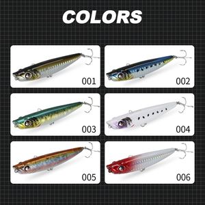 Hunthouse Wholesale Factory Señuelo flotante tipo popper WTD Walk the Dog de 90 mm y 11.6 g para pesca de arrastre en agua salada - Product Image 5