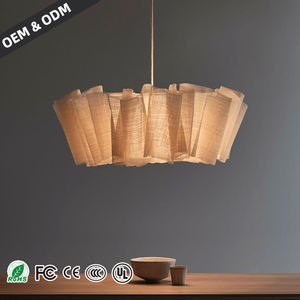 Candelabro de Lujo Minimalista Nórdico Hecho a Mano de Tela Lámpara Colgante para Sala de Estar Comedor Accesorios para Techo Alto Luces Colgantes - Product Image 1