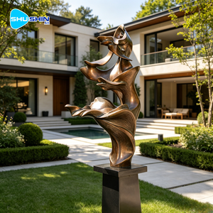 Statue <span class=keywords><strong>de</strong></span> figure en bronze personnalisée professionnelle, sculpture <span class=keywords><strong>de</strong></span> visage abstraite moderne en bronze pour décoration extérieure - Product Image 2