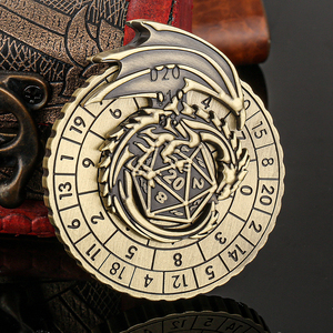 Gioco Party bomboniera bussola in metallo Dragon Roulette dadi Spinner D20 poliedrico dadi con scatola di dadi - Product Image 4