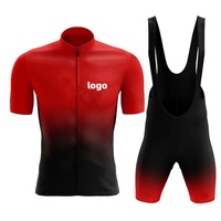 Ensembles de cyclisme personnalisés pour hommes, manches courtes, short à bretelles avec fermeture éclair intégrale, maillot de cyclisme par sublimation, séchage rapide