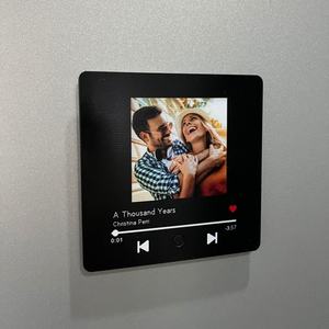 Factory Custom Acrylic MP3 Player Refrigerator Sticker 10x10x1cm Magnetic <b>Play</b> Music Magnet Personalized New Year MP3 Player - Product Image 3