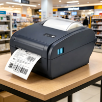 Imprimante d'étiquettes de codes-barres thermiques haute vitesse de 4 pouces, interface USB, en stock, compatible USPS UPS FedEx