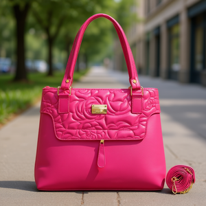 Bolso de Mano Fana Amelia Buganvilia M3738 para Mujer, Mediano, Estampado Animal, Forro de PU, Cierre de Solapa, Decoración de Cadena - Product Image 2