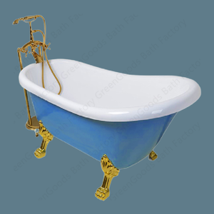 <span class=keywords><strong>Baignoire</strong></span> autoportante classique bleu foncé à pieds de chèvre, prix usine CE - Product Image 3