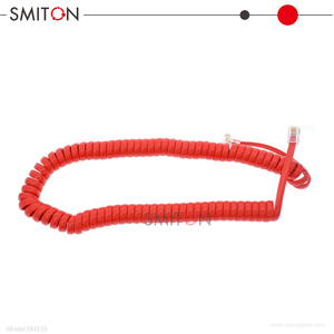 Câble téléphonique spiralé 4 conducteurs rouge <span class=keywords><strong>RJ11</strong></span> 4P4C pour combiné téléphonique, <span class=keywords><strong>prix</strong></span> usine - Product Image 6