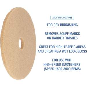 Éponges de polissage pour sols Boardwalk 20 pouces, couleur beige, 5 unités par carton - Product Image 6