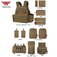 Gilet Tactique YAKEDA 8832 JPC pour Entraînement en Extérieur, Harnais de Poitrine de Sécurité à Boucle à Libération Rapide, Gilet Tactique de Chasse pour Homme