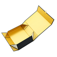 Grand carton en papier rigide mat de luxe avec logo personnalisé de qualité supérieure noir pliable vide fermeture magnétique emballage de boîte-cadeau