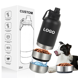 Миска для собак из нержавеющей стали на 32 унции, 3-слойная, с термоизоляцией, для медленного кормления - Product Image 1