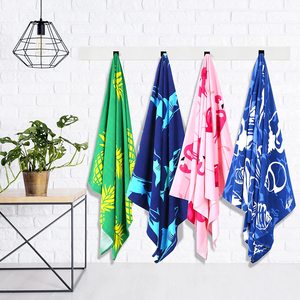 Serviette de plage en polyester à séchage rapide pour l'été, personnalisable avec logo, serviette de thé vierge, impression numérique, vente en gros - Product Image 2