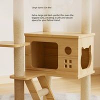 Perdagangan Luar Negeri Grosir Tempat Tidur Kucing Model N5 Buatan China, Tempat Tidur Kucing Kayu, Bingkai Panjat Kucing Bergaya Kapsul Luar Angkasa untuk Semua Musim, Mainan Hewan Peliharaan