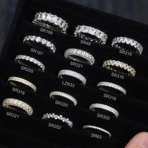 Anillos de Eternidad de Oro de 14K SR-2 RINNTIN, Anillo Apilable de Plata de Ley 925 con Circonita Cúbica Simulando Diamantes, Anillo de Bodas para Mujer - Product Image 6