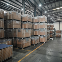 Conteneur en treillis métallique galvanisé pliable industriel personnalisé, maille 50x100mm, empilable, avec roues, cage de stockage de marchandises Hongda