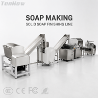 Machine de fabrication de savon solide compacte pour savon de toilette et savon de lessive, ligne de traitement par estampage, découpe et finition, fonctionnement fiable