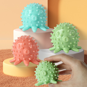 Jouet à mâcher en forme de pieuvre en TPR pour petit chien, jouet d'intérieur pour animaux de compagnie, design de dessin animé pour le nettoyage des dents - Product Image 1