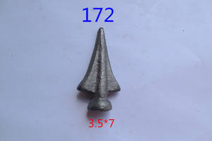 Eisenzaun Zubehör Geformte dekorative Teile Schmiedeeisen Speerspitze & Pfeilspitzen Ornamente für Garten zäune - Product Image 2