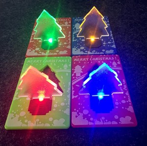 Vendita calda nuova decorazione dell'albero di natale ha condotto la tasca della carta della lampadina della stella della luce per i biglietti d'auguri - Product Image 6