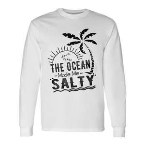 T-shirt à manches longues The Ocean Made Me Salty, design Beach Vibes - Product Image 1