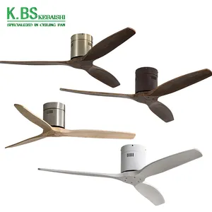 Fashionable Decorative Indoor Solid Wood Blades Remote Control Led Ceiling Fan With Light