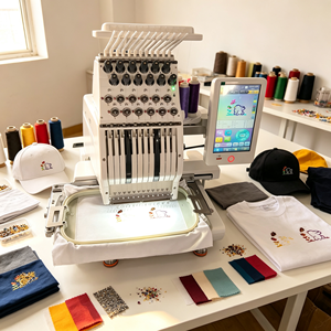Machine à broder informatisée professionnelle à 9/12/15 aiguilles pour usage textile commercial, applications pour lacets et coton/fibres - Product Image 4
