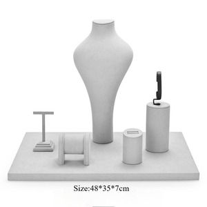 Expositor de collares de joyería personalizado, vitrina de joyería de lujo ultraligera de fibra, mostrador, accesorios de exhibición de joyería - Product Image 4