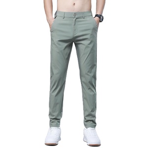 2022 pantaloni primavera estate uomo Stretch coreano Casual Slim Fit elastico in vita Business <span class=keywords><strong>classico</strong></span> blu pantaloni uomo nero <span class=keywords><strong>grigio</strong></span> 28-38 - Product Image 1
