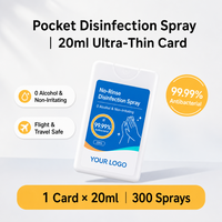 Spray désinfectant pour les mains portable, sans rinçage, sans alcool, pour les voyages, les hôtels, les avions, étiquette privée personnalisée, vente en gros
