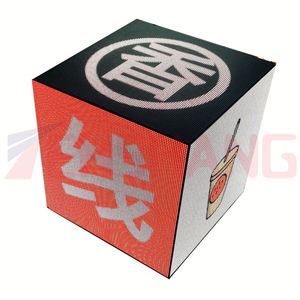 P2.5 Écran de cube magique de contrôle Wifi d'intérieur et d'extérieur polychrome de taille personnalisée Écran LED de cube créatif carré magique à 4 côtés - Product Image 1