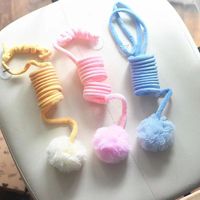 Jouet interactif pour chat avec ressort, peluche, boule à poils et plumes, pour le sport
