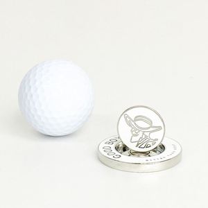 Marqueur de balle de golf personnalisé en métal de 40 mm avec logo, accessoire de golf en émail doux, clip pour chaussures, produits de golf personnalisés - Product Image 1