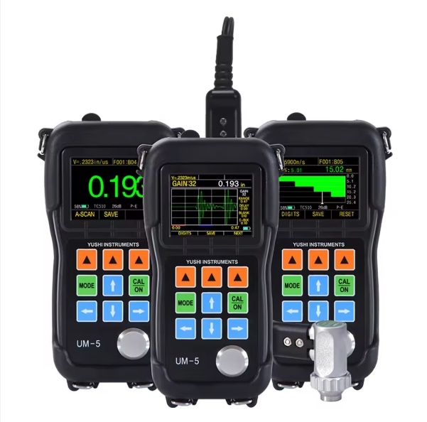 Portable Ultrasonic Thickness Gauge UM-5 Series 0.5mm-508mm a Scan B Scan Color Display Through Coating