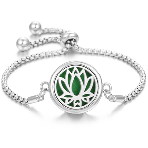 Bracelet diffuseur d'huiles essentielles pour cadeaux de fête, en acier inoxydable et zinc, avec médaillon diffuseur d'arômes et de parfum - Product Image 1
