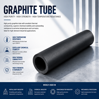 Tube chauffant en graphite de qualité industrielle, durable, résistant aux hautes températures, pour four à vide et traitement thermique