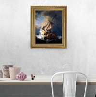Rembrandt Van Rijn Christ dans la tempête sur la mer de Galilée, reproduction de peinture à l'huile peinte à la main de haute qualité sur toile