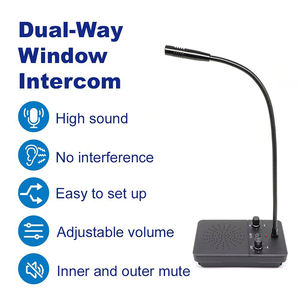 Système d'interphone de fenêtre de compteur de banque Interphone de station de bus Interphone de sonnette Système d'interphone Microphone avec <span class=keywords><strong>fil</strong></span> - Product Image 2