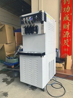 Commerciële soft serve ijsmachine, yoghurt optie, capaciteit 50-60 L/u, laag geluidsniveau, energiezuinig, hoorntjesmaker met roerfunctie