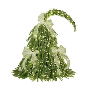 Mini sapin <span class=keywords><strong>de</strong></span> Noël artificiel compact à tige inclinée, simulation, pour bureau, Chine - Product Image 5