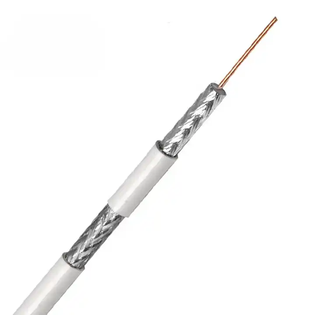 High Shield Waterproof RG6 Coaxial Cable 75Ohm Waterproof Flexible for Africa Satellite CCTV Security Camera Signal Transmission