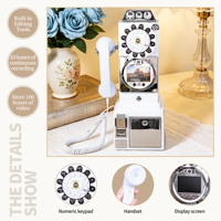 Livre d'or vidéo mural ou de table avec enregistreur, téléchargement USB, micro et batterie rechargeable – Carte de vœux pour invités