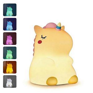 <span class=keywords><strong>Lampe</strong></span> de <span class=keywords><strong>chevet</strong></span> LED <span class=keywords><strong>licorne</strong></span> multicolore moderne, à intensité variable, en silicone, avec commande tactile, rechargeable, indispensable pour la chambre à coucher - Product Image 1