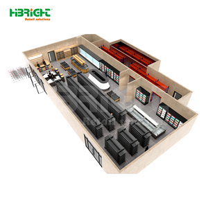 Solution complète de rayonnage métallique robuste pour magasins de détail avec installation murale à 5 étagères, du design 3D à la mise en place des étagères - Product Image 5
