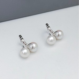 22267DIY Boucles d'oreilles en argent S925, double perle 6-9mm, support vide pour la création de bijoux DIY - Product Image 2