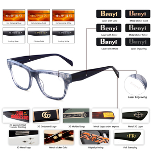 Montature per Occhiali Benyi in Acetato Spesso e Quadrato, Occhiali Anti Luce Blu per Uomo e Donna, Montature Ottiche all'Ingrosso - Product Image 2