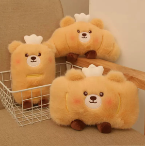 Oso de Peluche Personalizado con Forma de Panadería, Oso de Peluche Suave con Forma de Croissant, Muñeco de Peluche de Pastelería para Regalo y Decoración del Hogar - Product Image 5